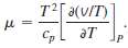 Demonstrate that the Joule-Thomson coefficient is given by
