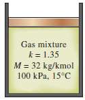 A mixture of ideal gases has a specific heat ratio