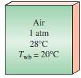 Atmospheric air at a pressure of 1 atm and drybulb