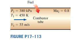 Consider a 16-cm-diameter tubular combustion chamber. Air enters the tube