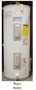 A typical electric water heater has an efficiency of 95
