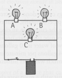 In the circuit shown, how do the brightness's of the