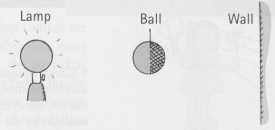 A ball with the same diameter as a light bulb