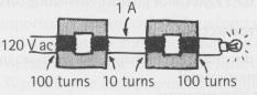In the circuit shown, how many volts are impressed across
