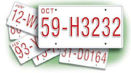 A state forms its license plates by first listing a