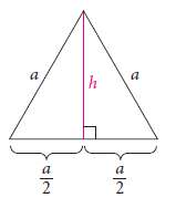 An equilateral triangle is shown below.
(a) Find an expression for