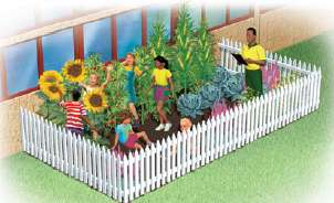 A fourth-grade class decides to enclose a rectangular garden, using