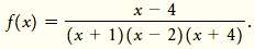 Determine the vertical asymptotes of the function
A. x = 1,