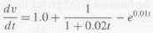 Consider again the differential equation in the previous problem,with v(0)