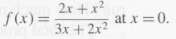 Write the tangent line approximation for the numerators and denominators
