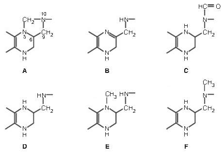Which folate structure (from the list below) (a) Is the