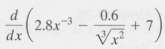 Find the indicated derivatives in Problem.