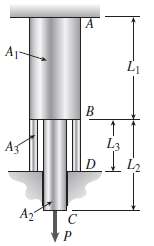 A circular steel bar ABC (E = 200 GPa) has