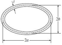 A thin-walled steel tube having an elliptical cross section with