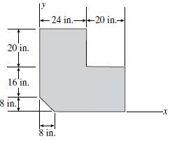 The cross section of a concrete corner column that is