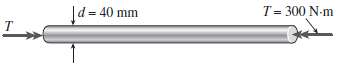 A solid aluminum bar (G = 27 GPa) of diameter
