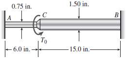 A stepped shaft ACB having solid circular cross sections with