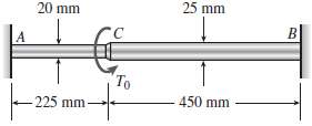 A stepped shaft ACB having solid circular cross sections with