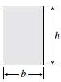 The cross section of a rectangular beam having width and