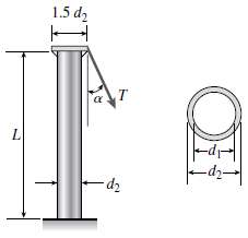 A vertical pole of aluminum is fixed at the base