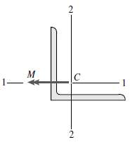 An angle section with equal legs is subjected to a
