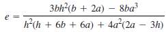 Derive the following formula for the distance e from the