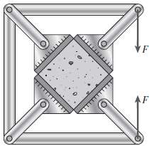 A 4.0-inch cube of concrete (E = 3.0 ( 106