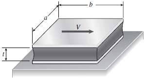 An elastomeric bearing pad consisting of two steel plates bonded