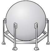 A large spherical tank (see figure) contains gas at a