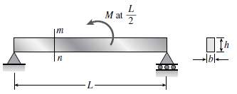 A simple beam of rectangular cross section has span length