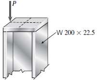 A wide-flange member (W 200 ( 22.5) is compressed by