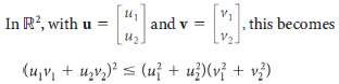The Cauchy-Schwarz Inequality |u · v| ‰¤ ||u|| ||v|| is