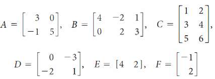 In Exercises, compute the indicated matrices (if possible).
Let
1. A +