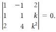Find all values of k for which