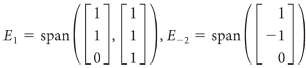Find a symmetric matrix with eigenvalues ‹Œ1 = ‹Œ2 =