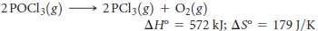 From the values given for Î”H° and Î”S°, calculate Î”G°