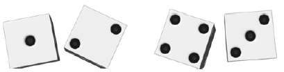 Consider a system that consists of two standard playing dice,