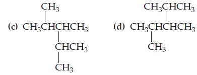 All the structures shown here have the molecular formula C8H18.