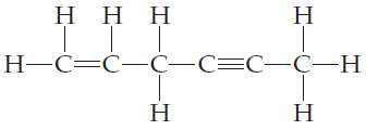 In the hydrocarbon
(a) What is the hybridization at each carbon