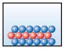 The following diagram represents an ionic compound in which the