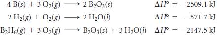 (a) Calculate the standard enthalpy of formation of gaseous diborane