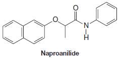 Using as starting materials 2-chloropropanoic acid, aniline, and 2-naphthol, propose