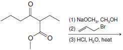 Provide a structural formula for the product from each of