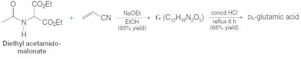 (a) dl-Glutamic acid has been synthesized from diethyl acetamidomalonate in