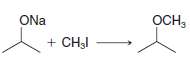 Your task is to prepare isopropyl methyl ether by one
