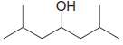 In the mass spectrum of 2, 6-dimethyl-4-heptanol there are prominent