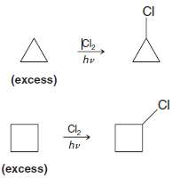 Chlorination reactions of certain alkanes can be used for laboratory