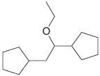 Synthesize the following compound using cyclopentane and ethyne (acetylene) as