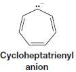 Apply the polygon-and-circle method to the cycloheptatrienyl anion and cation