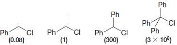 The following chlorides (Ph = phenyl) undergo solvolysis in ethanol